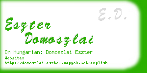 eszter domoszlai business card